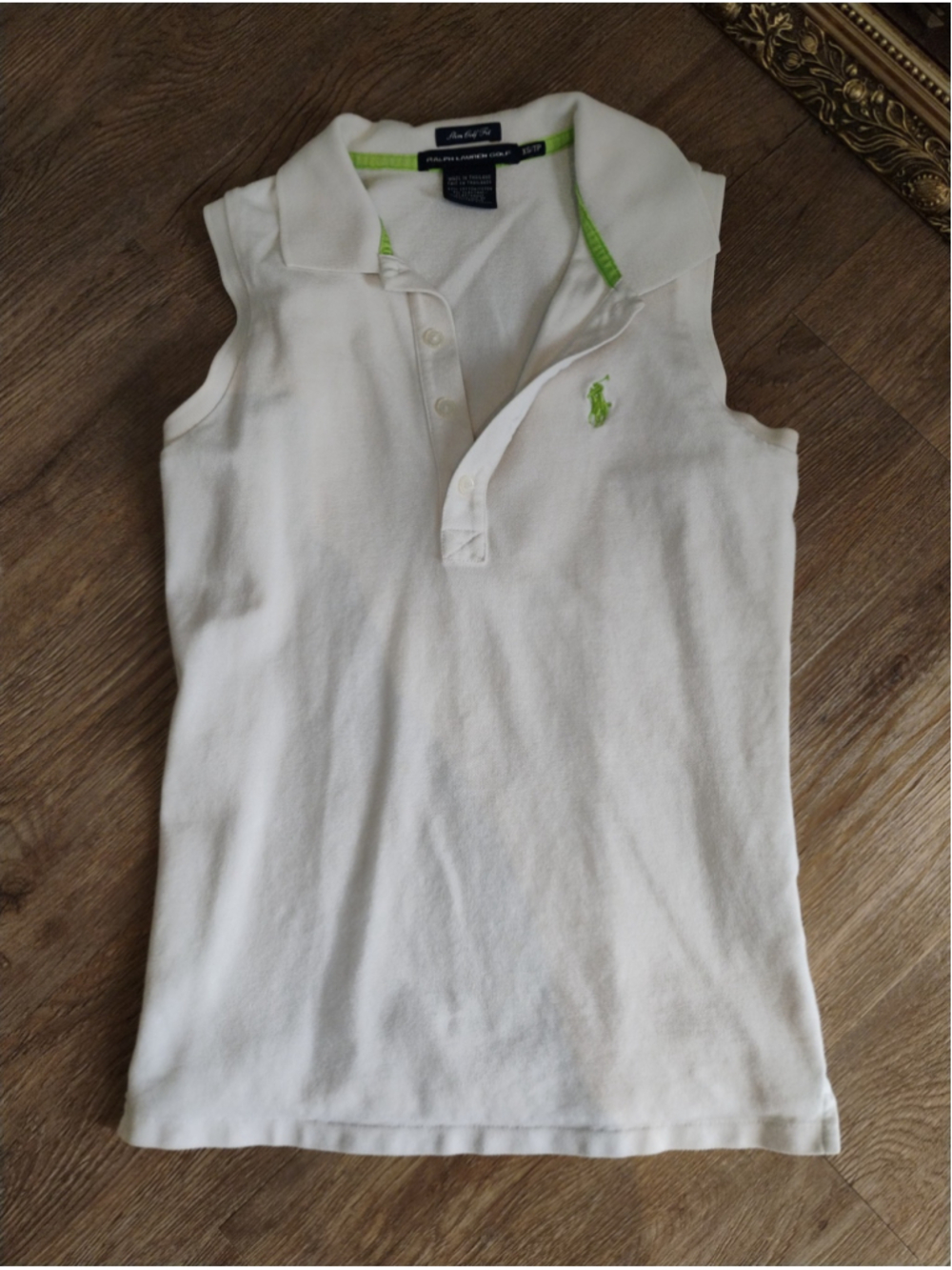 Women's Ralph Lauren Golf Tank Top White Green Size XS